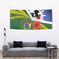 Cook Islands ANZAC Day Tapestry Last Post Lest We Forget