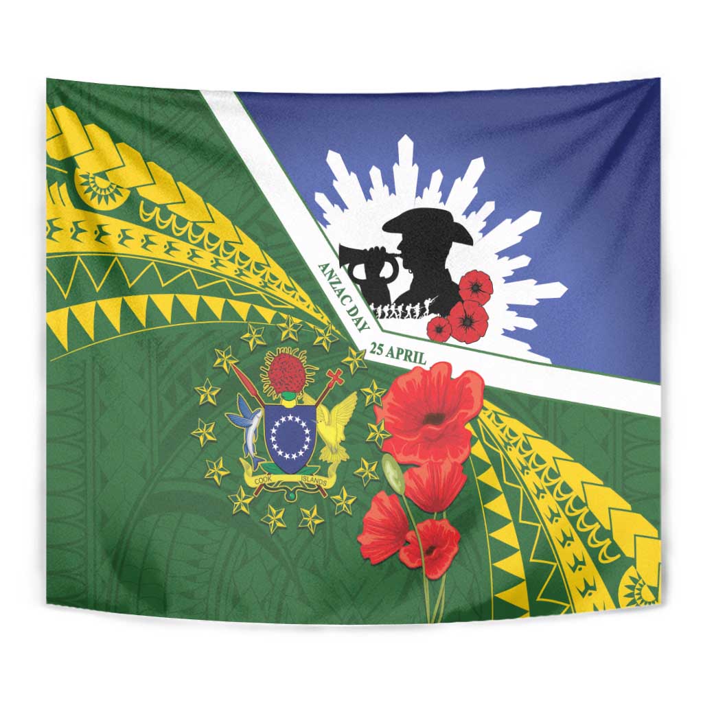 Cook Islands ANZAC Day Tapestry Last Post Lest We Forget