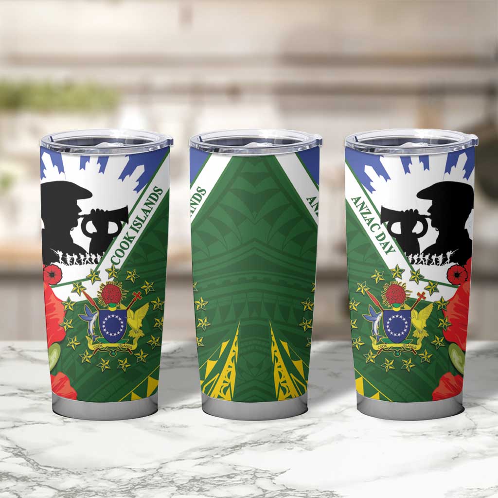 Cook Islands ANZAC Day Tumbler Cup Last Post Lest We Forget