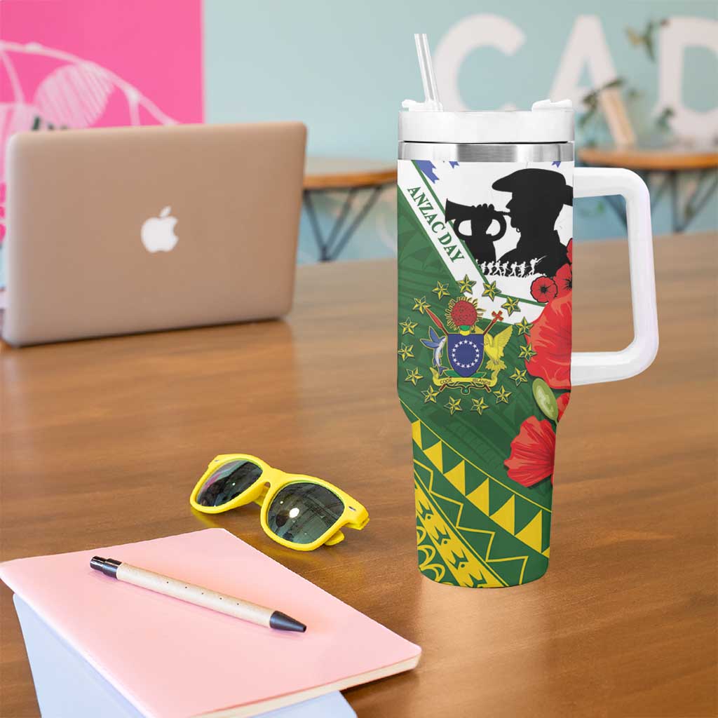 Cook Islands ANZAC Day Tumbler With Handle Last Post Lest We Forget