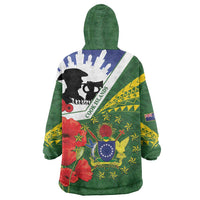 Cook Islands ANZAC Day Wearable Blanket Hoodie Last Post Lest We Forget