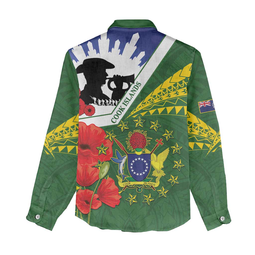 Cook Islands ANZAC Day Women Casual Shirt Last Post Lest We Forget