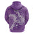 Purple Polynesia Hammerhead Shark Tattoo With Plumeria Lei Hoodie