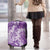 Purple Polynesia Hammerhead Shark Tattoo With Plumeria Lei Luggage Cover