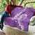 Purple Polynesia Hammerhead Shark Tattoo With Plumeria Lei Quilt