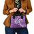 Purple Polynesia Hammerhead Shark Tattoo With Plumeria Lei Shoulder Handbag