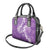 Purple Polynesia Hammerhead Shark Tattoo With Plumeria Lei Shoulder Handbag