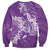 Purple Polynesia Hammerhead Shark Tattoo With Plumeria Lei Sweatshirt