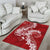 Red Polynesia Hammerhead Shark Tattoo With Plumeria Lei Area Rug