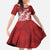 Red Polynesia Hammerhead Shark Tattoo With Plumeria Lei Family Matching Mermaid Dress and Hawaiian Shirt