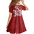 Red Polynesia Hammerhead Shark Tattoo With Plumeria Lei Family Matching Summer Maxi Dress and Hawaiian Shirt