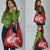 Red Polynesia Hammerhead Shark Tattoo With Plumeria Lei Grocery Bag