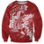 Red Polynesia Hammerhead Shark Tattoo With Plumeria Lei Sweatshirt