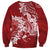 Red Polynesia Hammerhead Shark Tattoo With Plumeria Lei Sweatshirt