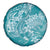 Teal Polynesia Hammerhead Shark Tattoo With Plumeria Lei Spare Tire Cover