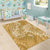 Yellow Polynesia Hammerhead Shark Tattoo With Plumeria Lei Area Rug