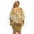 Yellow Polynesia Hammerhead Shark Tattoo With Plumeria Lei Family Matching Off Shoulder Short Dress and Hawaiian Shirt