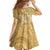 Yellow Polynesia Hammerhead Shark Tattoo With Plumeria Lei Family Matching Summer Maxi Dress and Hawaiian Shirt