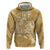 Yellow Polynesia Hammerhead Shark Tattoo With Plumeria Lei Hoodie