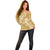 Yellow Polynesia Hammerhead Shark Tattoo With Plumeria Lei Off Shoulder Sweater