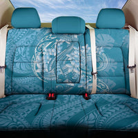 Blue Polynesia Hammerhead Shark Tattoo With Plumeria Lei Back Car Seat Cover LT14 One Size Blue - Polynesian Pride