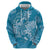 Blue Polynesia Hammerhead Shark Tattoo With Plumeria Lei Hoodie