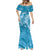 Blue Polynesia Hammerhead Shark Tattoo With Plumeria Lei Mermaid Dress