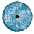 Blue Polynesia Hammerhead Shark Tattoo With Plumeria Lei Spare Tire Cover