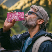 Pink Polynesia Hammerhead Shark Tattoo With Plumeria Lei 4 in 1 Can Cooler Tumbler