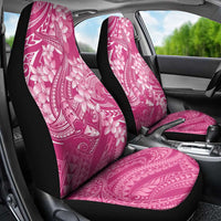 Pink Polynesia Hammerhead Shark Tattoo With Plumeria Lei Car Seat Cover