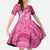 Pink Polynesia Hammerhead Shark Tattoo With Plumeria Lei Family Matching Summer Maxi Dress and Hawaiian Shirt