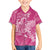 Pink Polynesia Hammerhead Shark Tattoo With Plumeria Lei Family Matching Summer Maxi Dress and Hawaiian Shirt