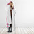 Pink Polynesia Hammerhead Shark Tattoo With Plumeria Lei Hooded Blanket