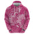 Pink Polynesia Hammerhead Shark Tattoo With Plumeria Lei Hoodie