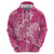 Pink Polynesia Hammerhead Shark Tattoo With Plumeria Lei Hoodie