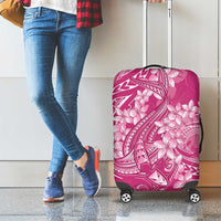 Pink Polynesia Hammerhead Shark Tattoo With Plumeria Lei Luggage Cover LT14 - Polynesian Pride