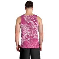 Pink Polynesia Hammerhead Shark Tattoo With Plumeria Lei Men Tank Top