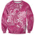 Pink Polynesia Hammerhead Shark Tattoo With Plumeria Lei Sweatshirt