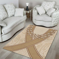 Mauri Ribaberiki Kiribati Area Rug Cowrie Shells Lei Palm Leaf Weaving