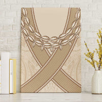 Mauri Ribaberiki Kiribati Canvas Wall Art Cowrie Shells Lei Palm Leaf Weaving