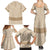 Mauri Ribaberiki Kiribati Family Matching Summer Maxi Dress and Hawaiian Shirt Cowrie Shells Lei Palm Leaf Weaving