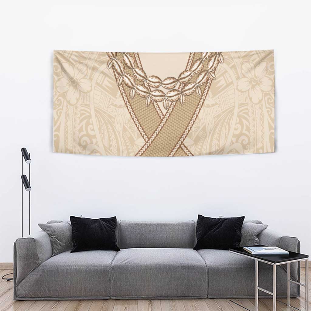 Mauri Ribaberiki Kiribati Tapestry Cowrie Shells Lei Palm Leaf Weaving