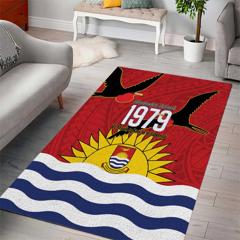 Mauri Kiribati Independence Day Area Rug 1979 Proud National Frigatebird