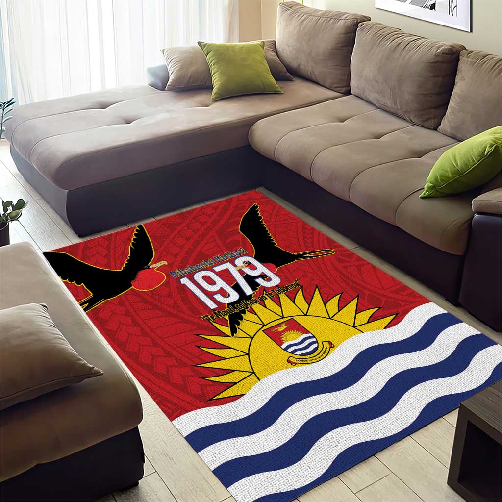 Mauri Kiribati Independence Day Area Rug 1979 Proud National Frigatebird