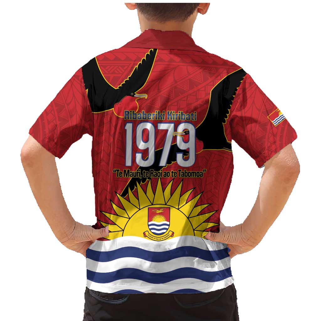 Mauri Kiribati Independence Day Family Matching Mermaid Dress and Hawaiian Shirt 1979 Proud National Frigatebird