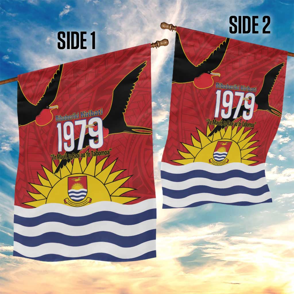 Mauri Kiribati Independence Day Garden Flag 1979 Proud National Frigatebird