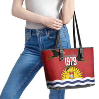 Mauri Kiribati Independence Day Leather Tote Bag 1979 Proud National Frigatebird