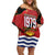 Mauri Kiribati Independence Day Off Shoulder Short Dress 1979 Proud National Frigatebird