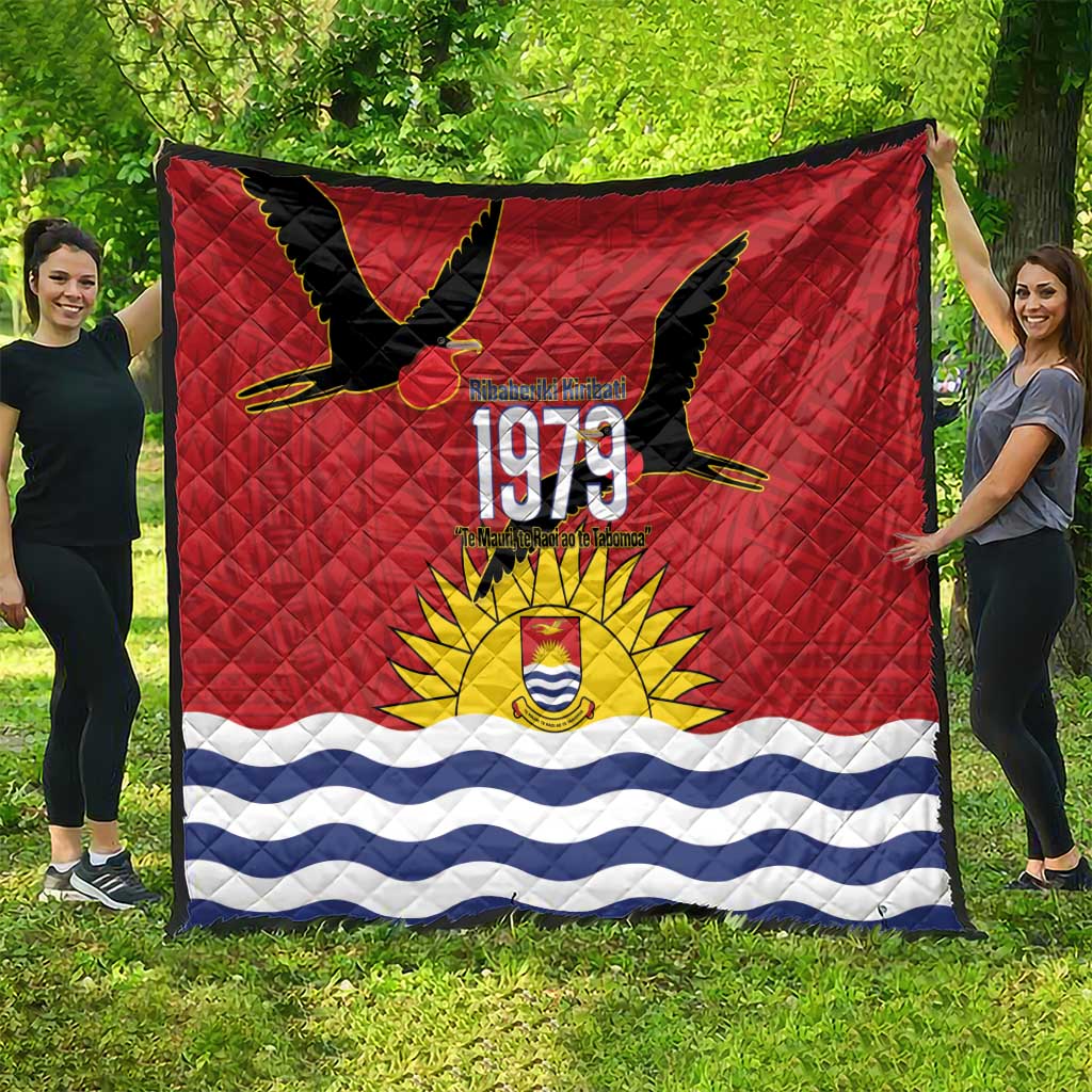 Mauri Kiribati Independence Day Quilt 1979 Proud National Frigatebird