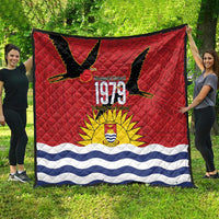 Mauri Kiribati Independence Day Quilt 1979 Proud National Frigatebird